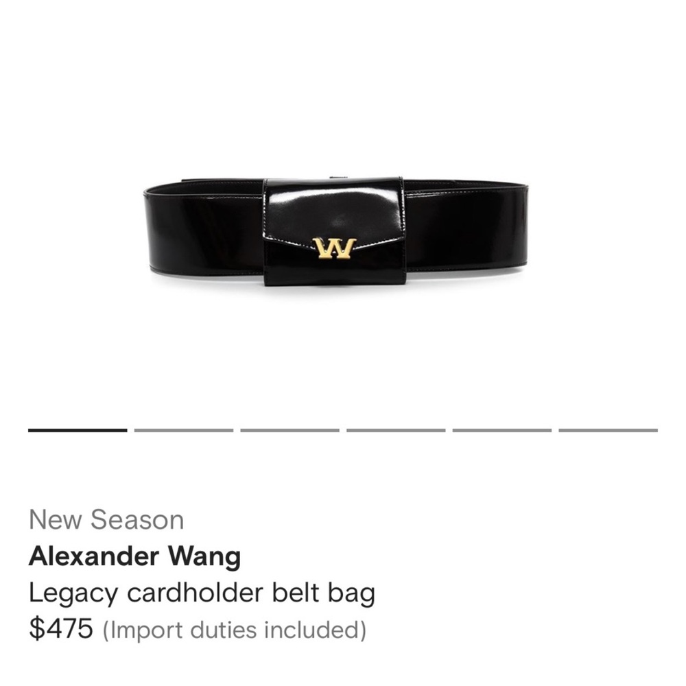 Alexander Wang Black Belt with Gold Detail